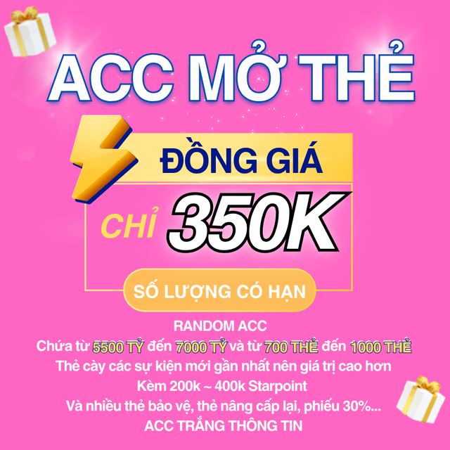 Acc Mở Thẻ 350K