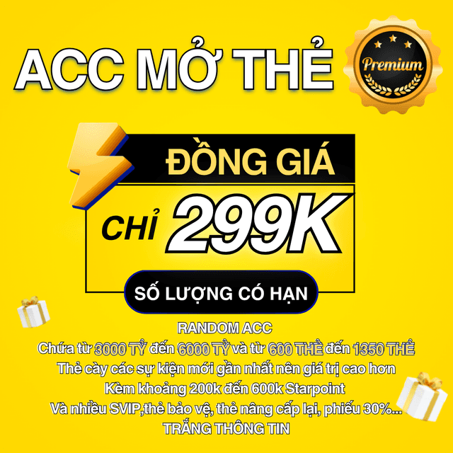 Acc Mở Thẻ 299K
