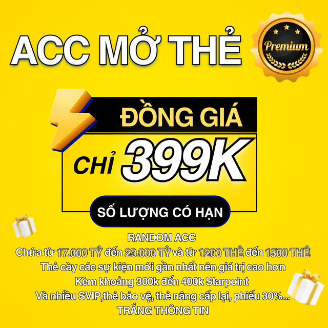 Acc Mở Thẻ 399K