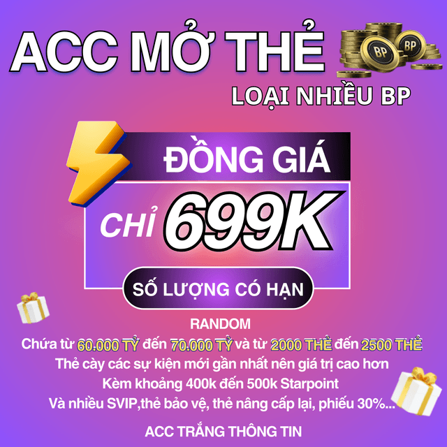 Acc Mở Thẻ 699K