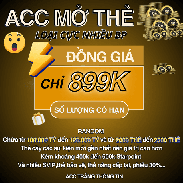 Acc Mở Thẻ 899K