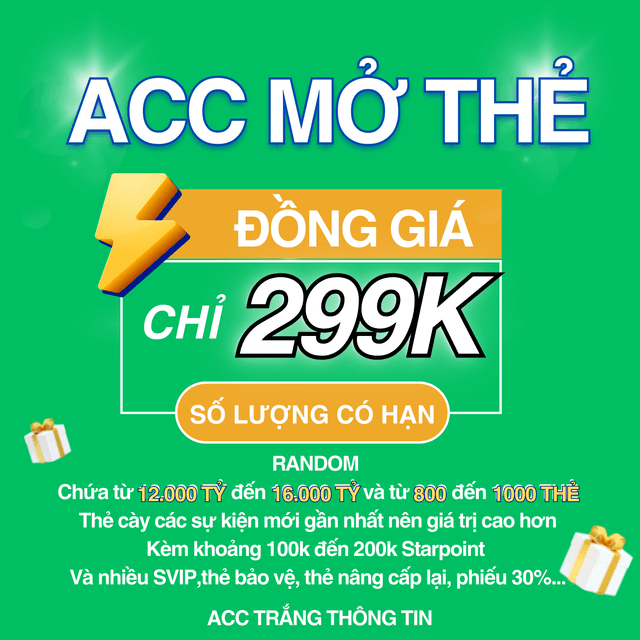Acc Mở Thẻ 299K