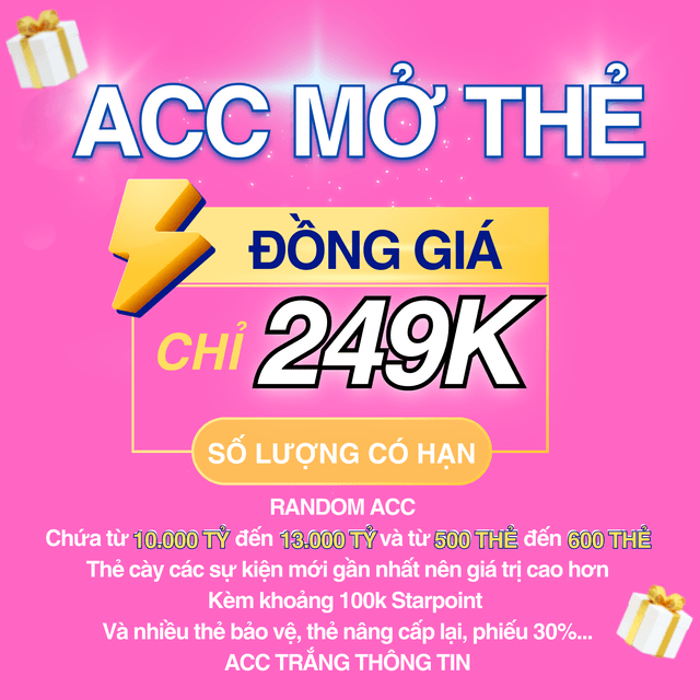 Acc Mở Thẻ 249K