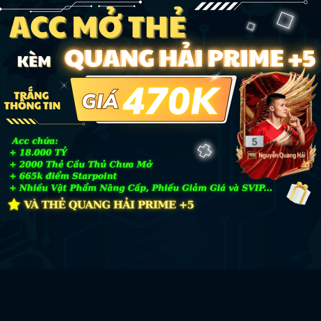 Acc Mở Thẻ 470K